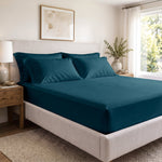 100% Organic Cotton Percale Fitted Sheet Set - Delara