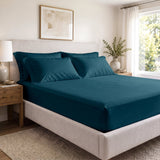 100% Organic Cotton Percale Fitted Sheet Set - Delara