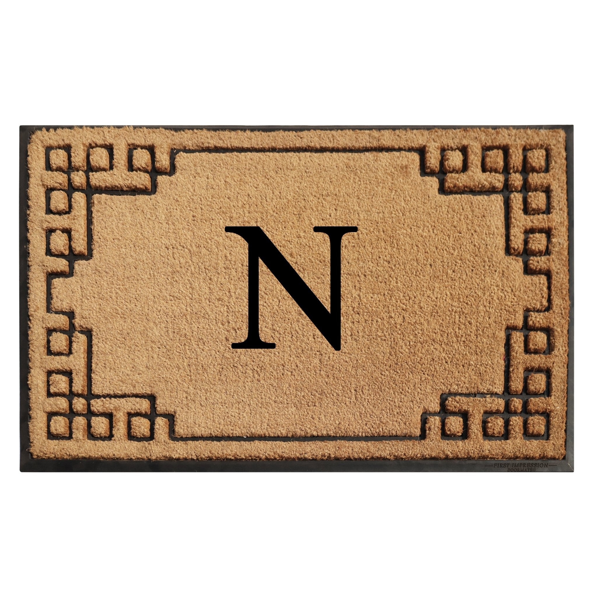 Rubber Bordered Designed Outdoor Monogrammed Doormat 36"X72" - Delara