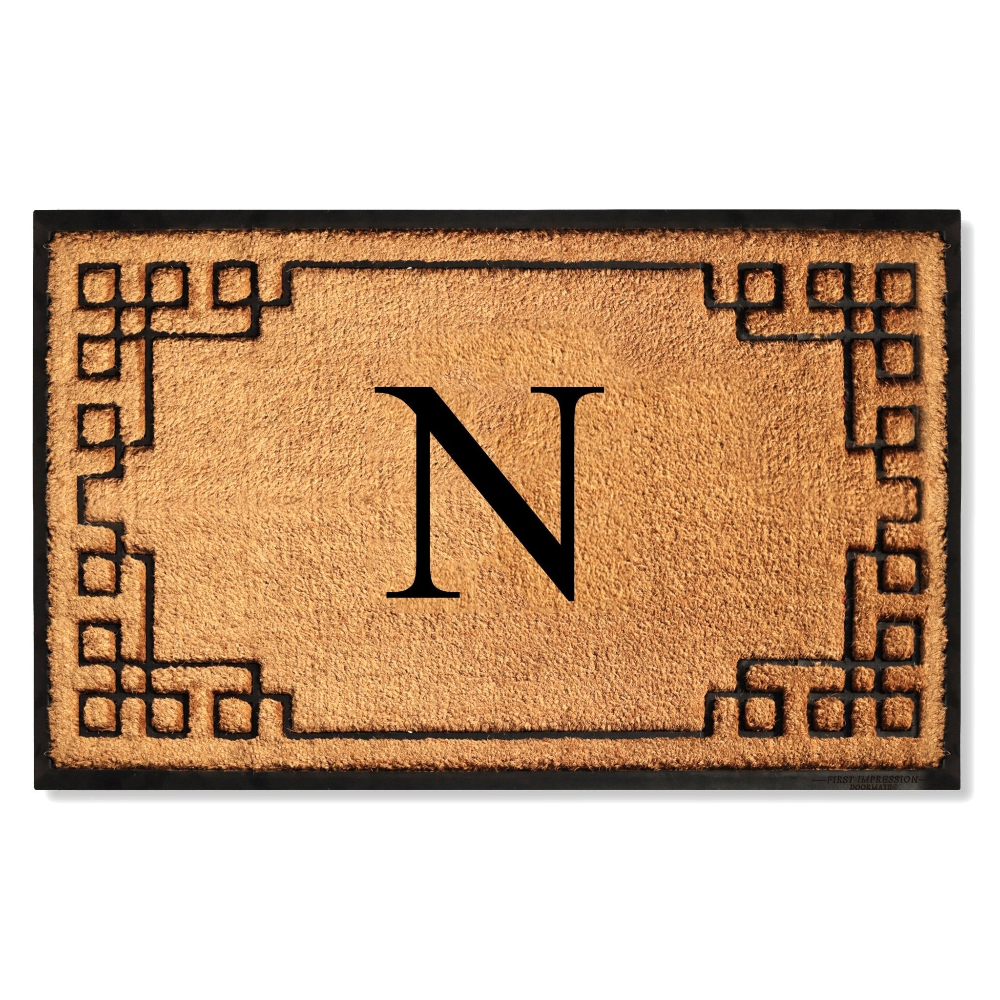 Rubber Bordered Designed Outdoor Monogrammed Doormat 36"X72" - Delara