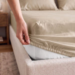 100% Organic Cotton 400TC Sateen Fitted Sheet - Delara