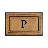 Rubber Border Monogrammed Outdoor Doormat 30"X60" - Delara