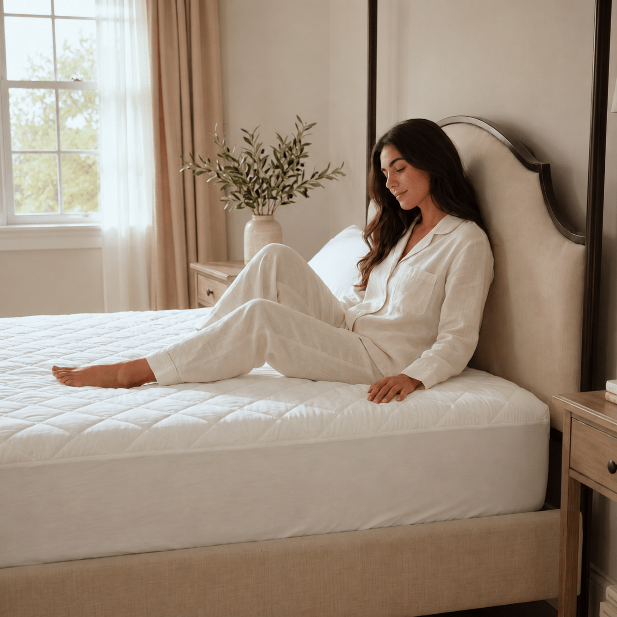 100% Organic Cotton Mattress Pad Protector - Delara