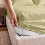 100% Organic Cotton 400TC Sateen Fitted Sheet - Delara