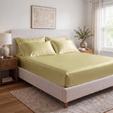 100% Organic Cotton 400TC Sateen Fitted Sheet - Delara