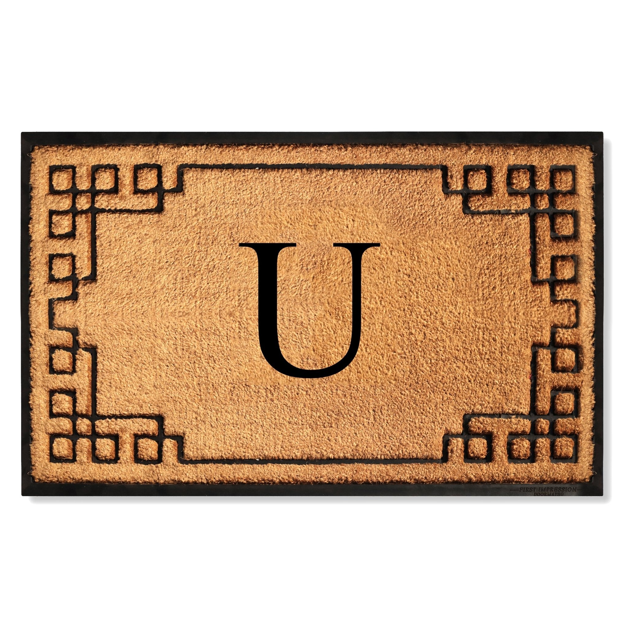 Rubber Bordered Designed Outdoor Monogrammed Doormat 36"X72" - Delara