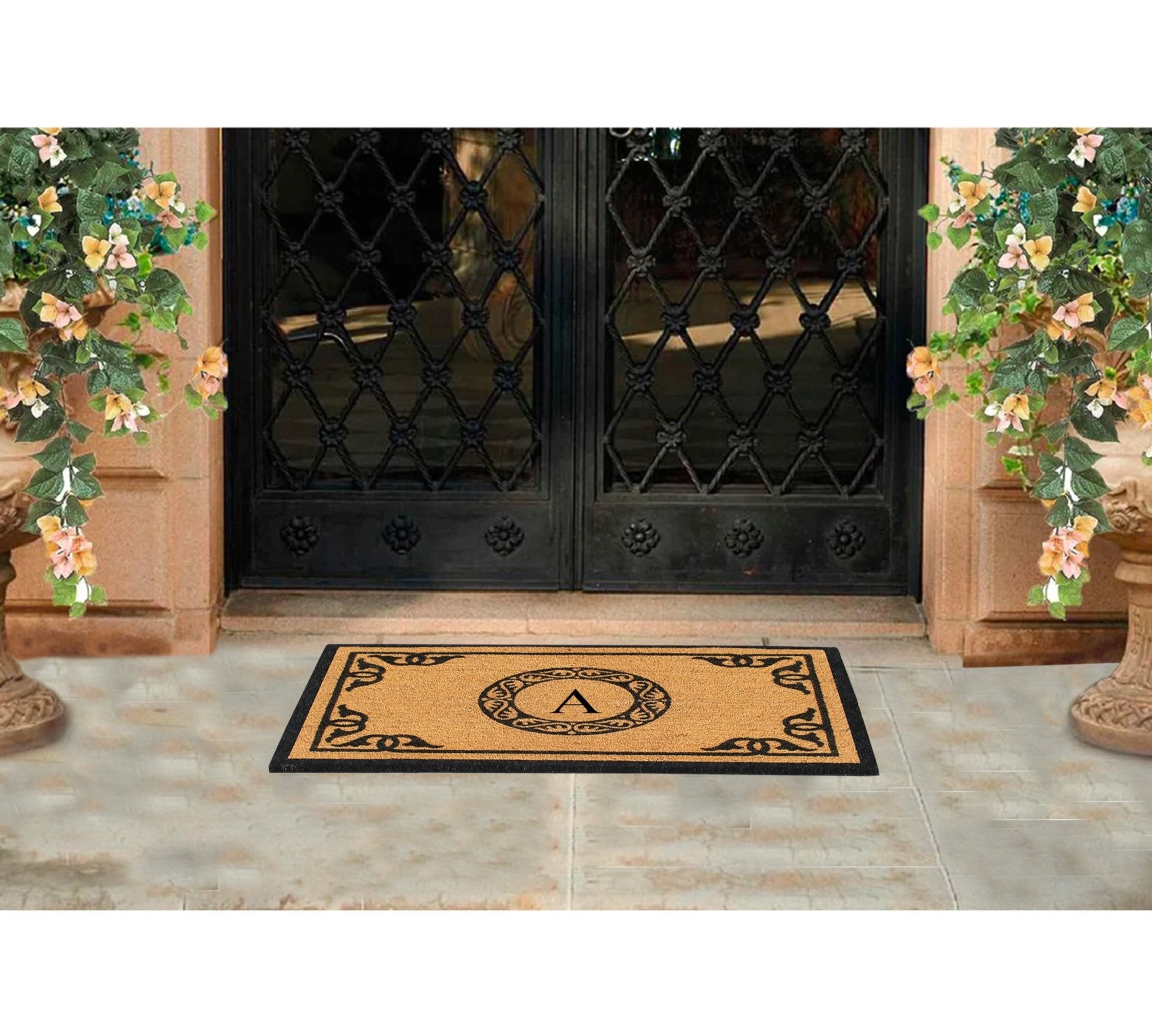 Artisans Geneva Monogrammed Doormat 24"X39" - Delara