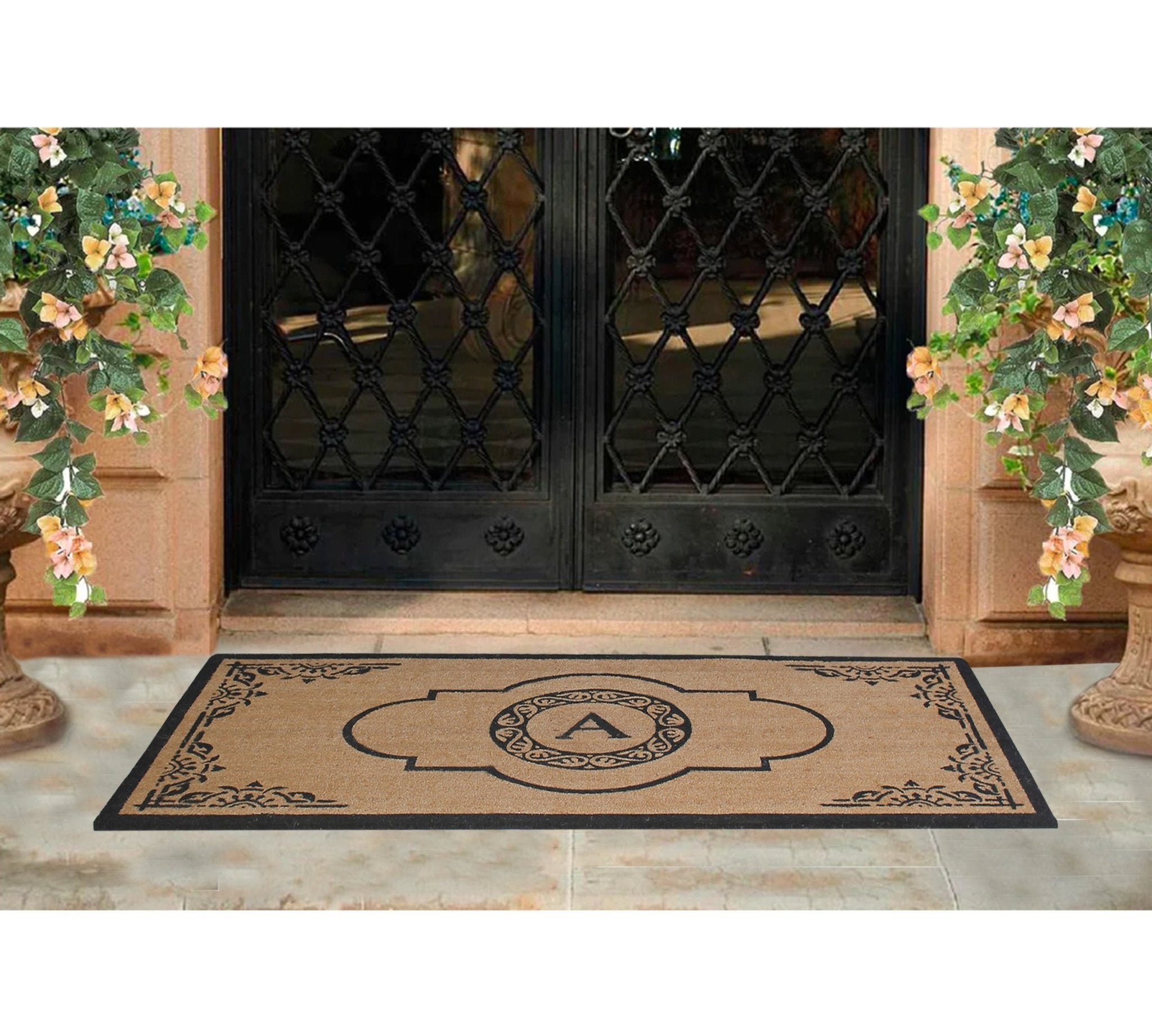 Abrilina Monogrammed Doormat 30"X48" - Delara