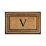 Rubber Border Monogrammed Outdoor Doormat 30"X60" - Delara
