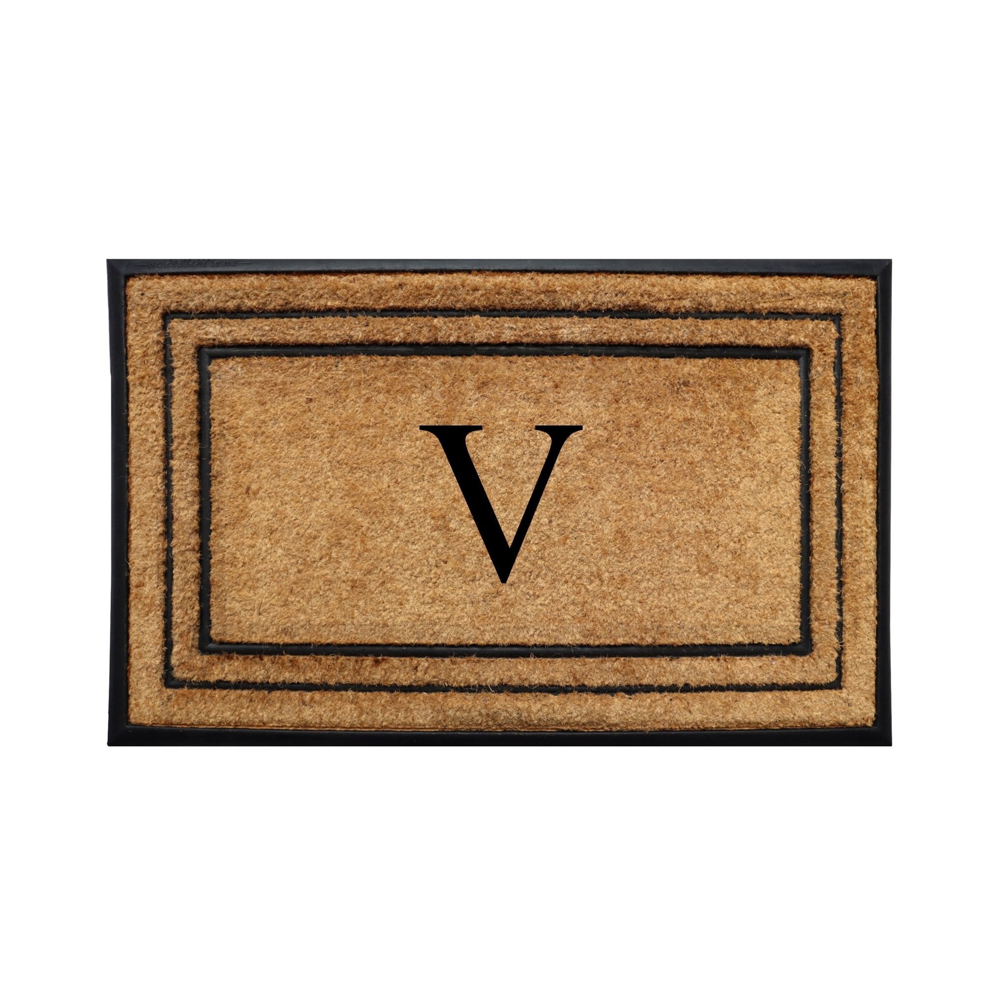 Rubber Border Monogrammed Outdoor Doormat 30"X60" - Delara