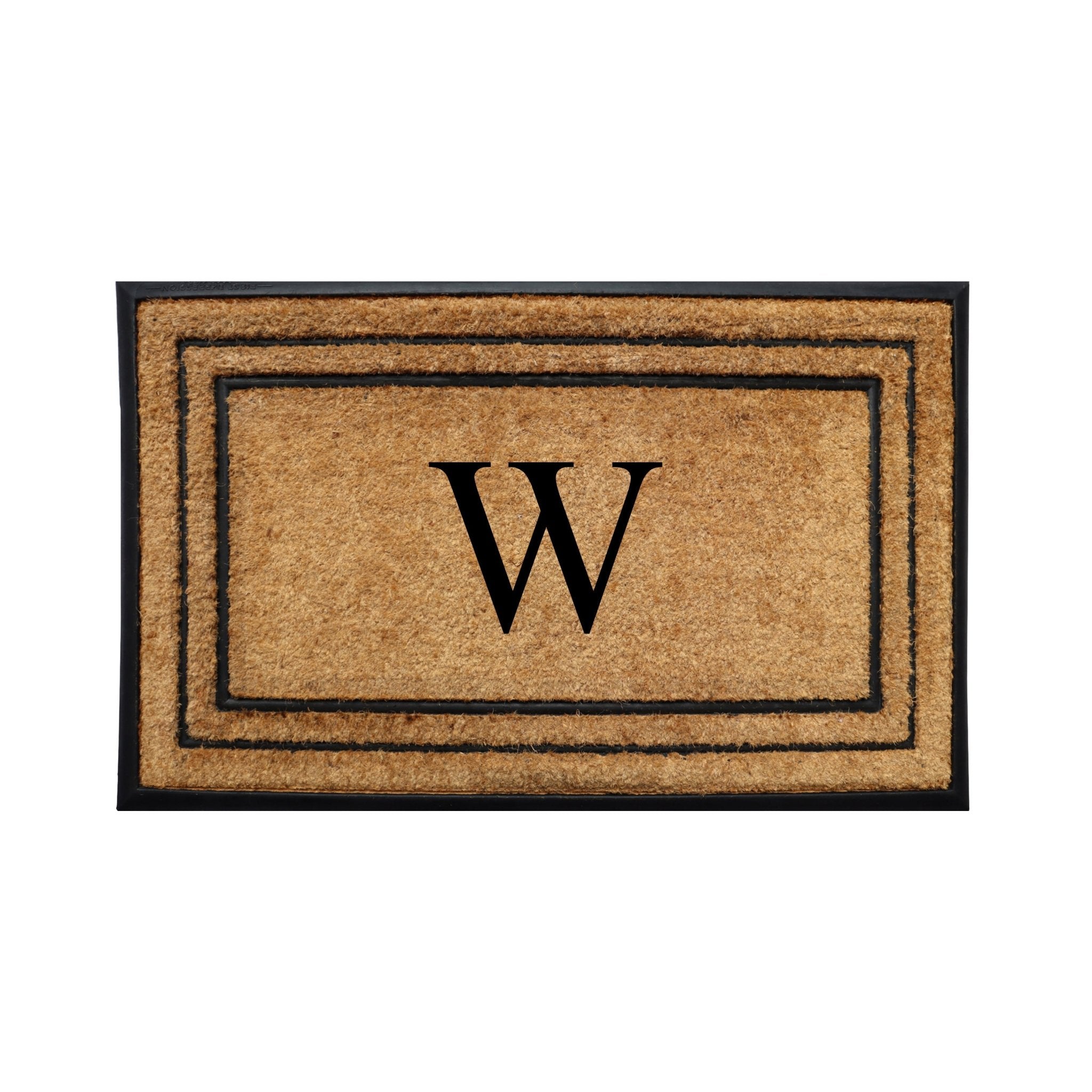 Rubber Border Monogrammed Outdoor Doormat 30"X60" - Delara