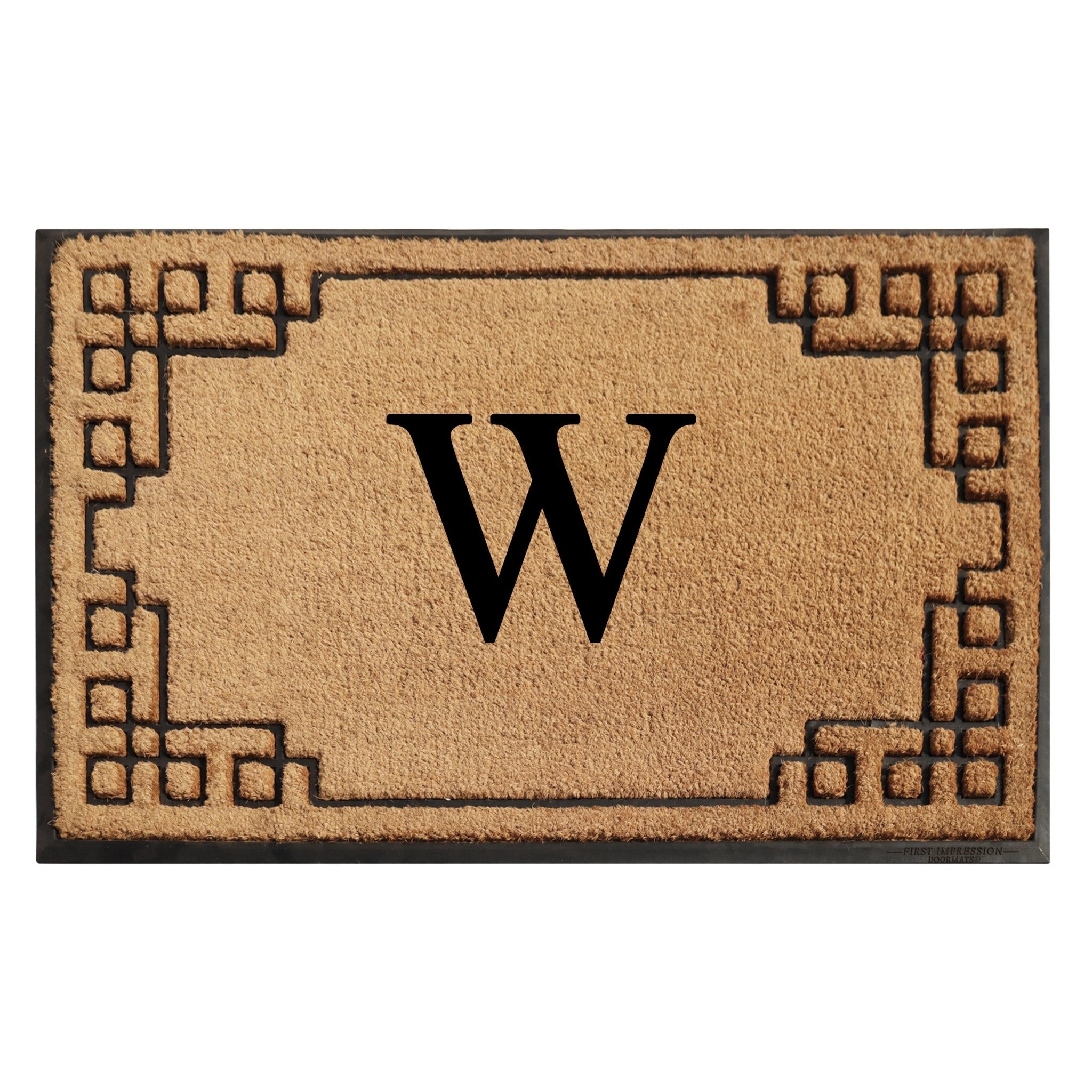 Rubber Bordered Designed Outdoor Monogrammed Doormat 36"X72" - Delara