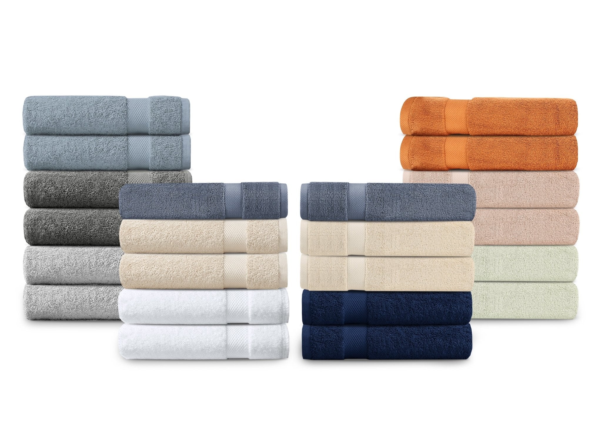 100% Organic Cotton Quick Dry Wash Cloth Multi - Color (Pack of 22) - Delara