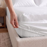 100% Organic Cotton 400TC Sateen Fitted Sheet - Delara