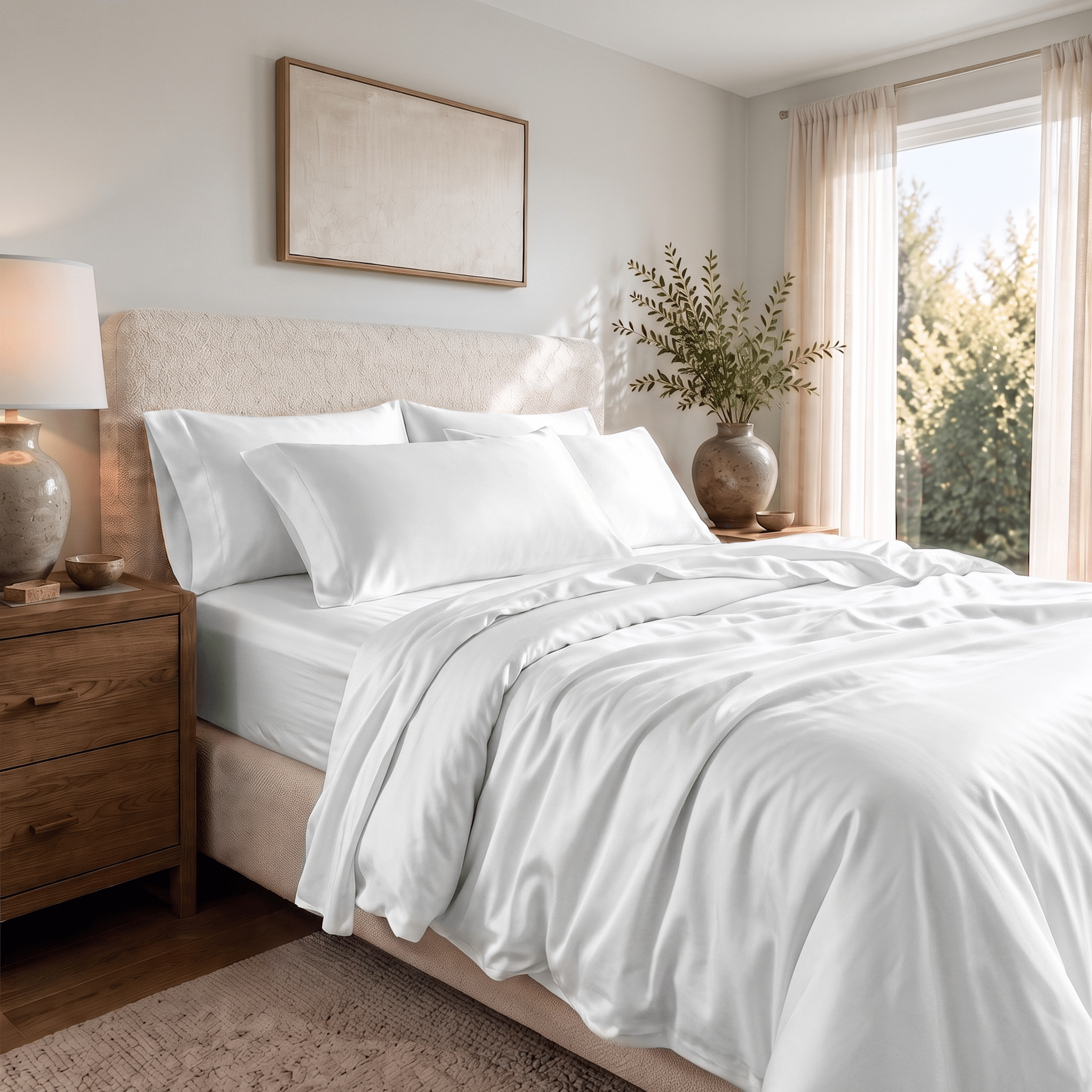 100% Bamboo Viscose Duvet Cover Set - Delara