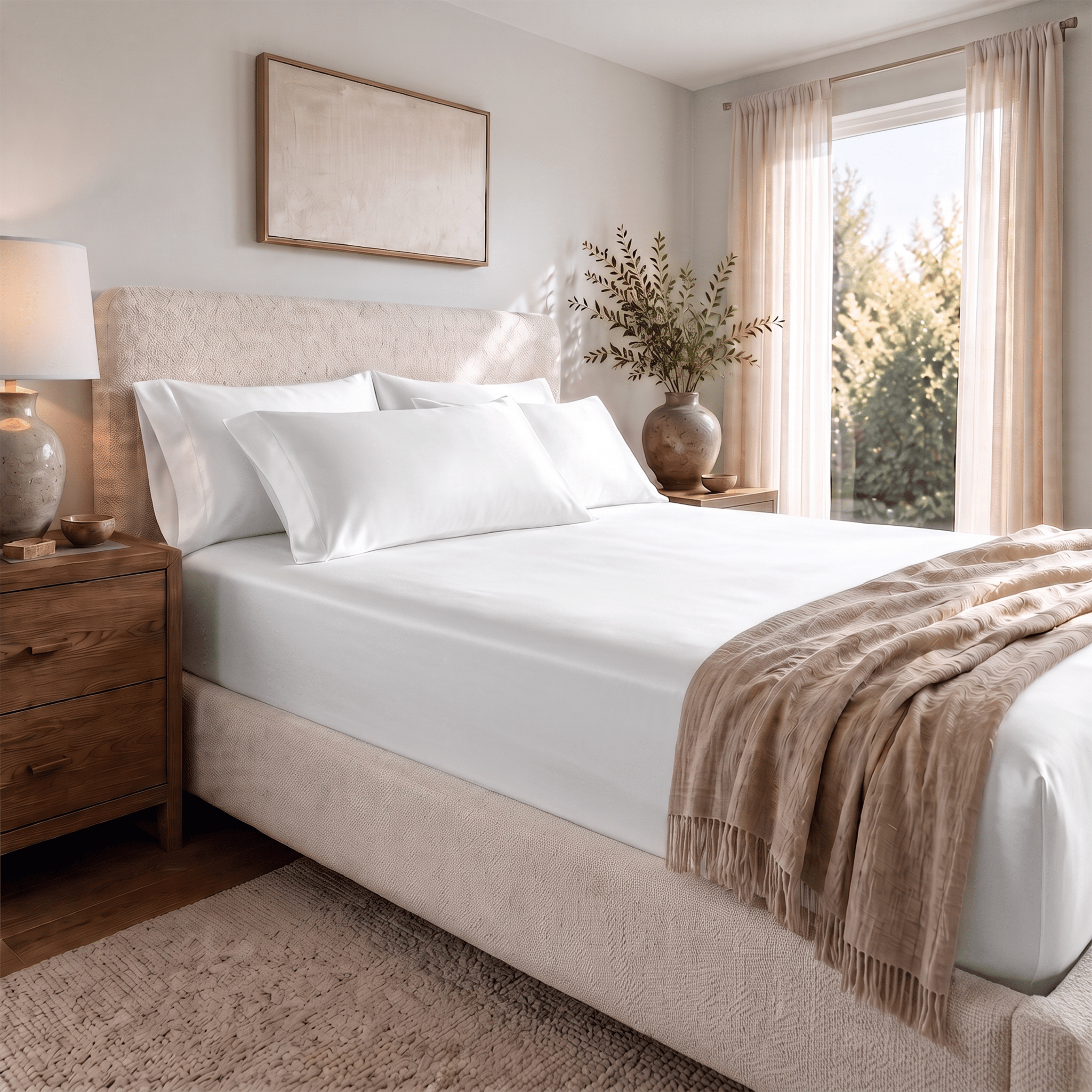 100% Bamboo Viscose Fitted Sheet - Delara