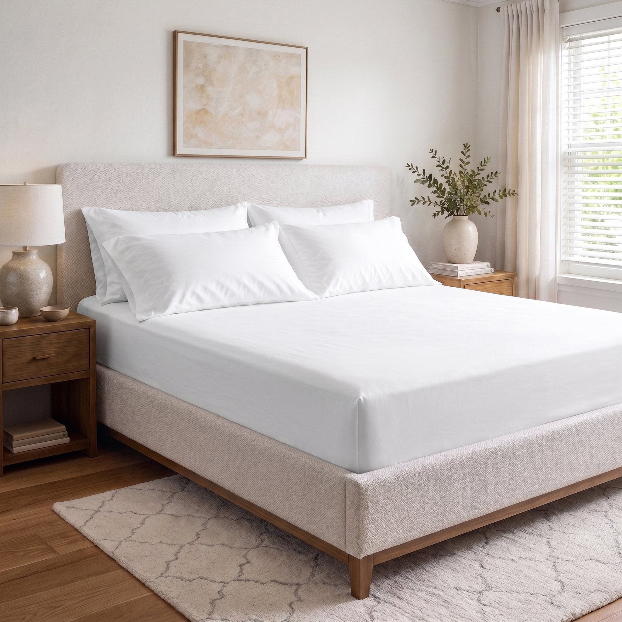 Naturally Cooling & Breathable TENCEL™ Eucalyptus Fitted Sheet Set - Delara