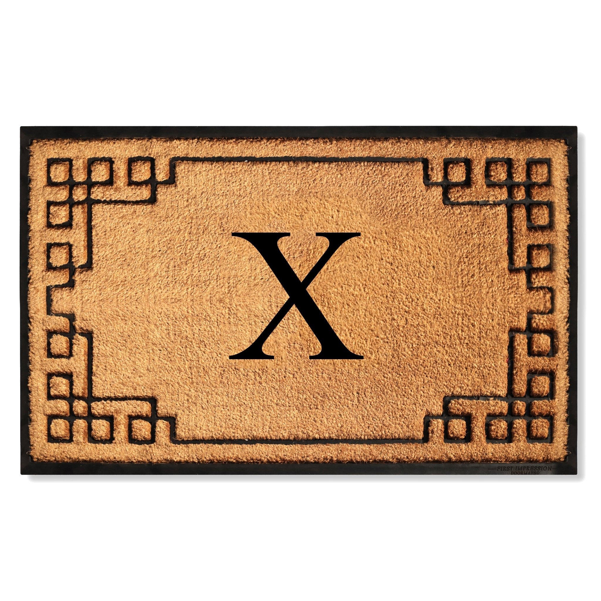 Rubber Bordered Designed Outdoor Monogrammed Doormat 36"X72" - Delara