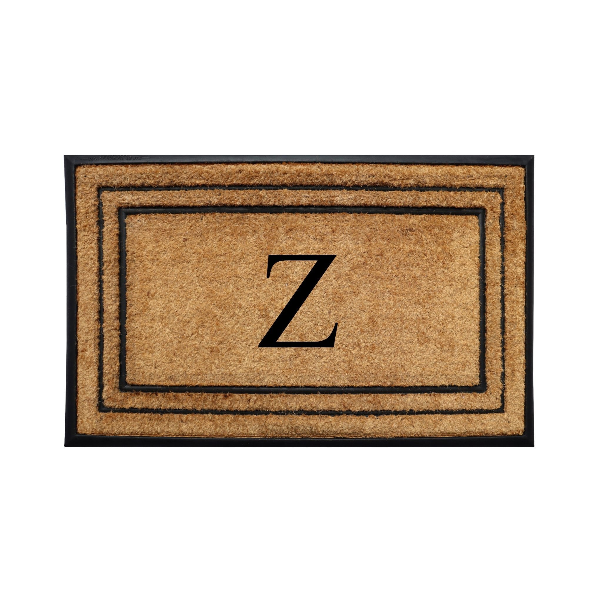 Rubber Border Monogrammed Outdoor Doormat 30"X60" - Delara