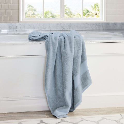 100% Organic Cotton Quick Dry Bath Sheet (Light Blue) - DelaraHome