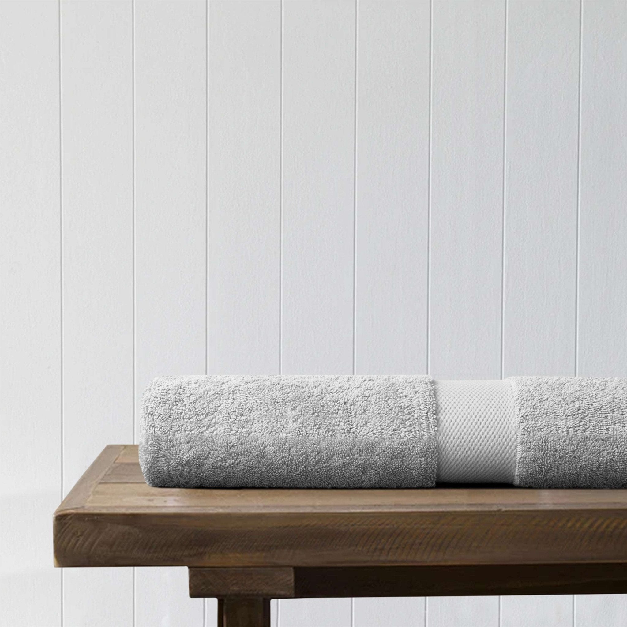 100% Organic Cotton Quick Dry Bath Sheet (Light Grey) - DelaraHome
