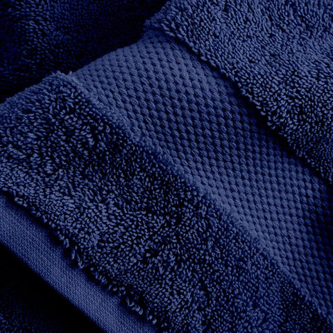 100% Organic Cotton Quick Dry Bath Sheet (Navy Blue) (Pack of 4) - DelaraHome