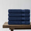 100% Organic Cotton Quick Dry Bath Towel (Navy Blue) (Pack of 4) - DelaraHome