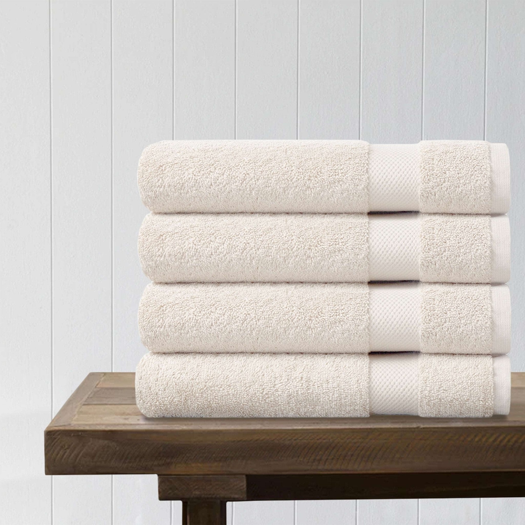 100% Organic Cotton Quick Dry Bath Towel (Pack of 4) - DelaraHome