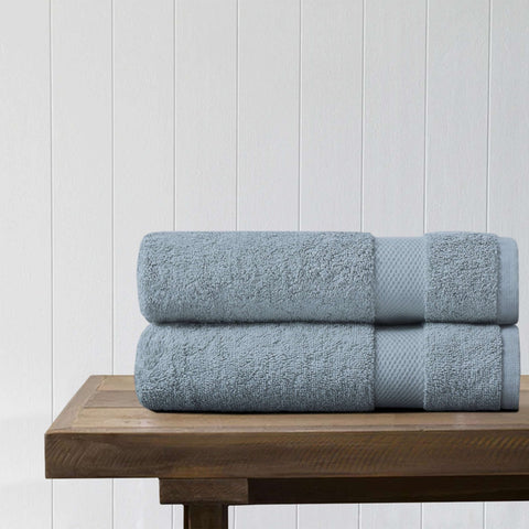 100% Organic Cotton Quick Dry Hand Towel (Light Blue) (Pack of 2) - DelaraHome