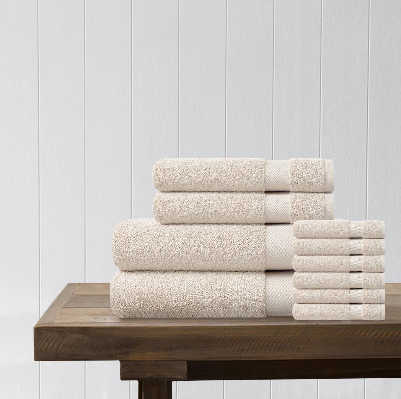 100% Organic Cotton Quick Dry Starter Bath Set (Ivory) - DelaraHome
