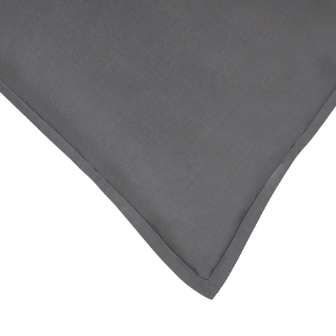 Organic Cotton Euro Sham Pair (Heather Check Grey)