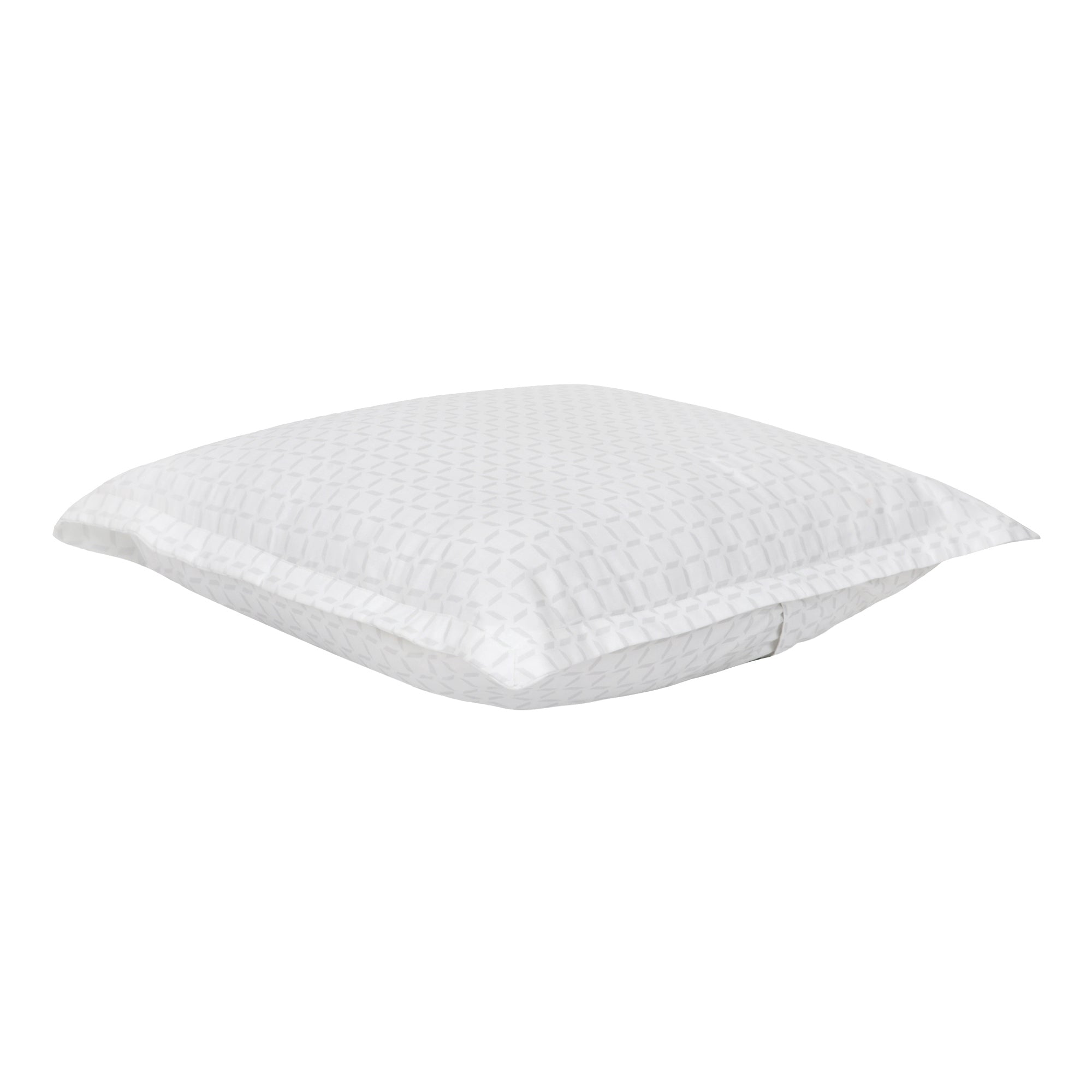 Organic Cotton Euro Sham Pair (Kendra White/Grey) - DelaraHome