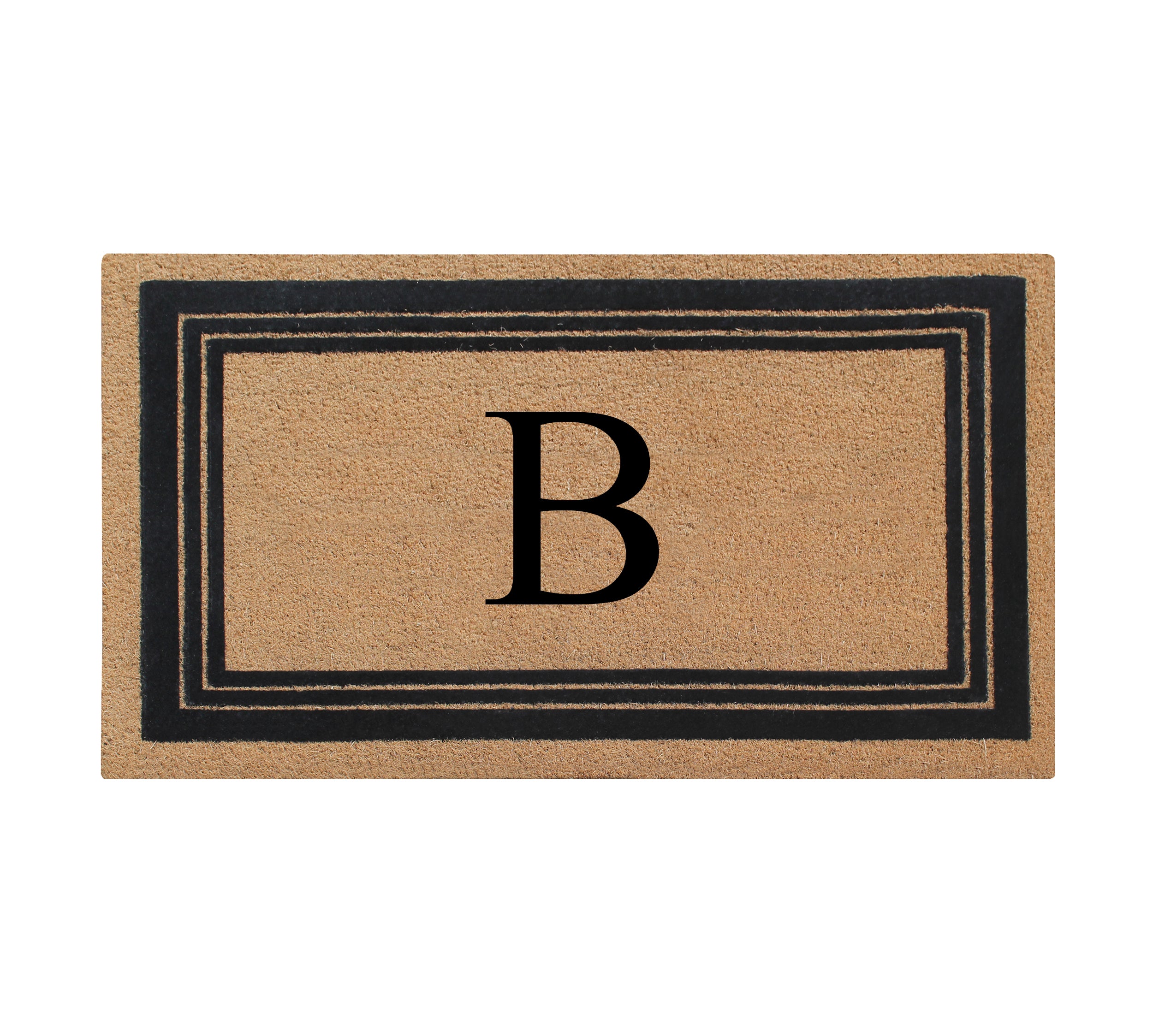 DeHond Classic Border Flocked Monogrammed Doormat 18"X30"
