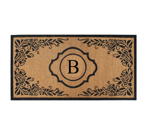 Adelise  X-Large Flocked Monogrammed Doormat 36"X72"