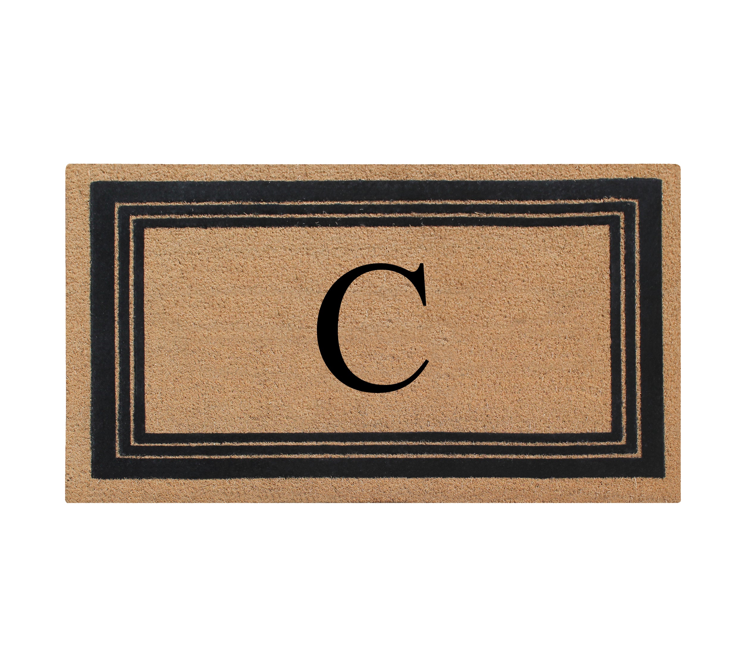 DeHond Classic Border Flocked Monogrammed Doormat 18"X30"