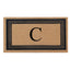 DeHond Classic Border Flocked Monogrammed Doormat 24"X39"