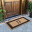 DeHond Classic Border Flocked Monogrammed Doormat 24"X39"