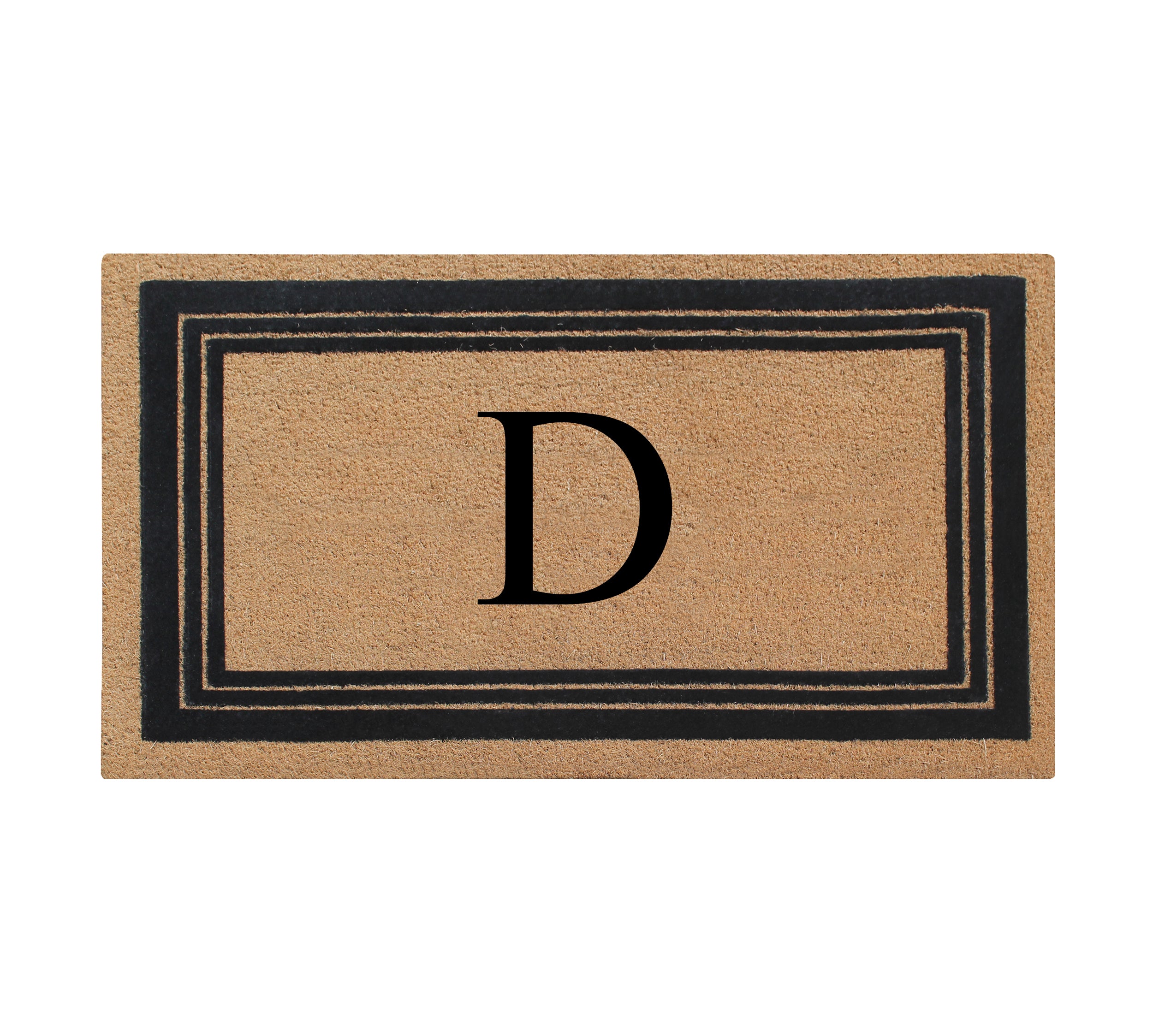 DeHond Classic Border Flocked Monogrammed Doormat 18"X30"