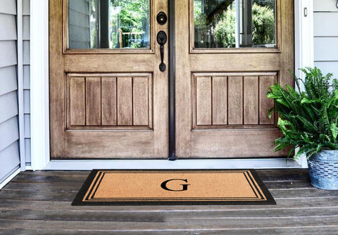 DeHond Classic Border Monogrammed Doormat 24"X39"