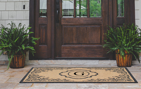 Adelise  X-Large Flocked Monogrammed Doormat 36"X72"