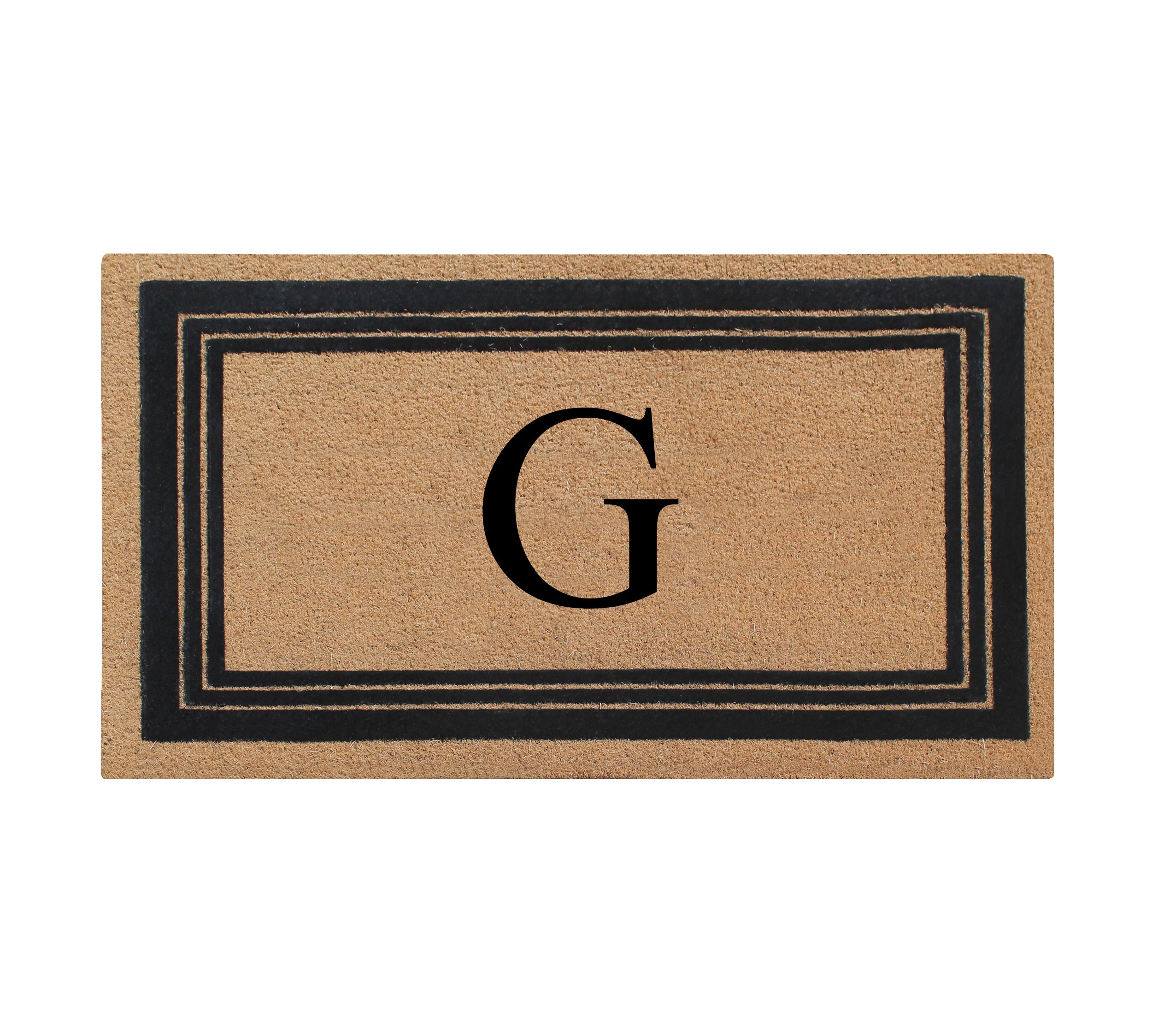 DeHond Classic Border Flocked Monogrammed Doormat 18"X30"