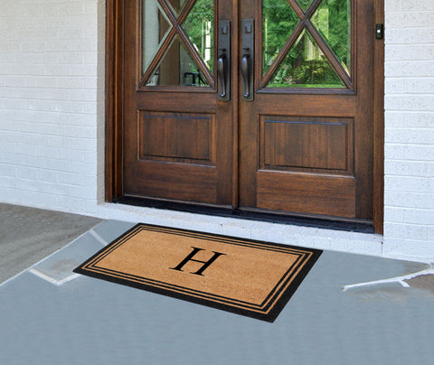 DeHond Classic Border Monogrammed Doormat 24"X39"