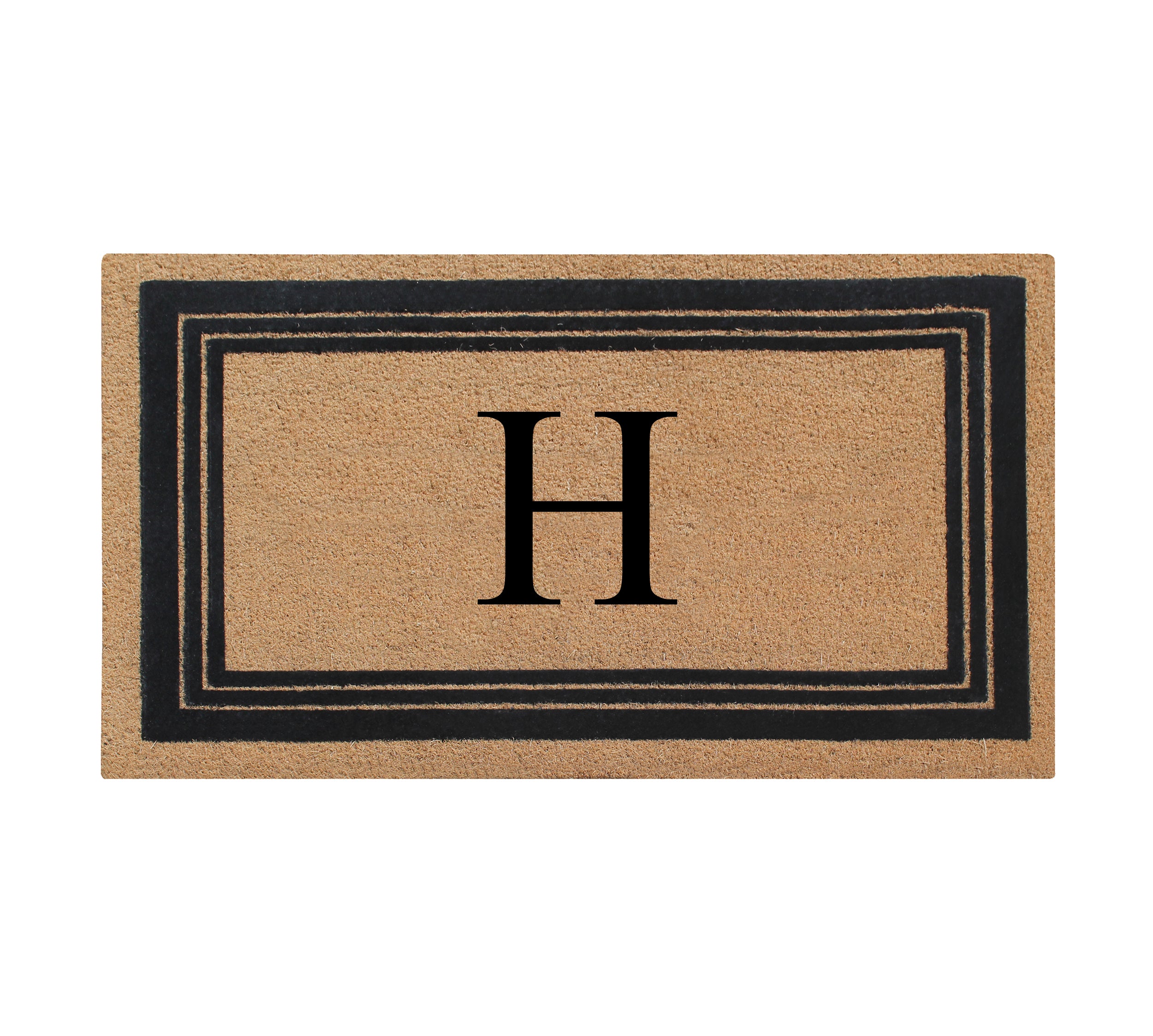 DeHond Classic Border Flocked Monogrammed Doormat 18"X30"
