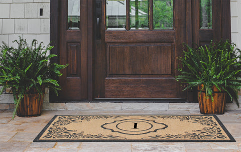 Adelise  X-Large Flocked Monogrammed Doormat 36"X72"
