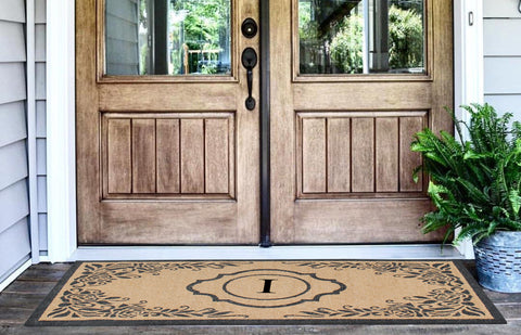 Adelise  X-Large Flocked Monogrammed Doormat 36"X72"