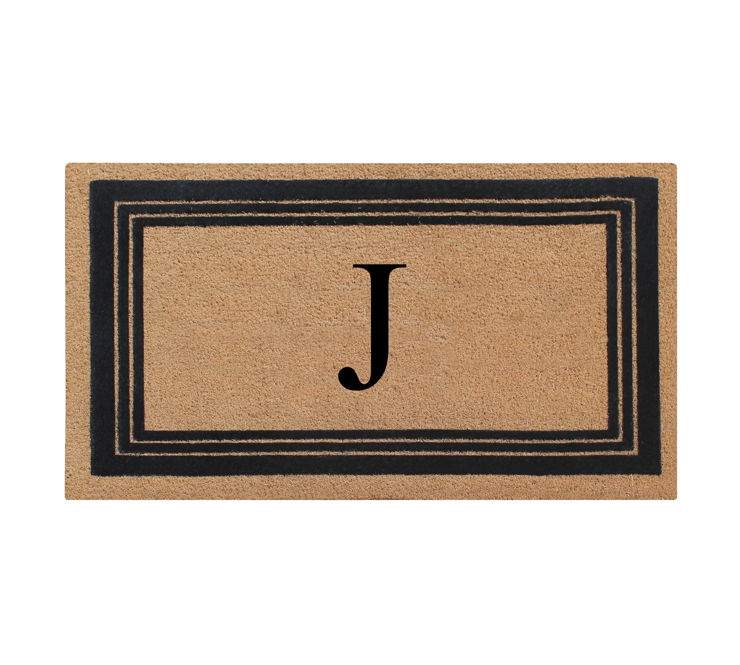 DeHond Classic Border Flocked Monogrammed Doormat 18"X30"