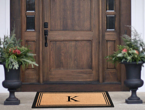 DeHond Classic Border Monogrammed Doormat 18"X30"