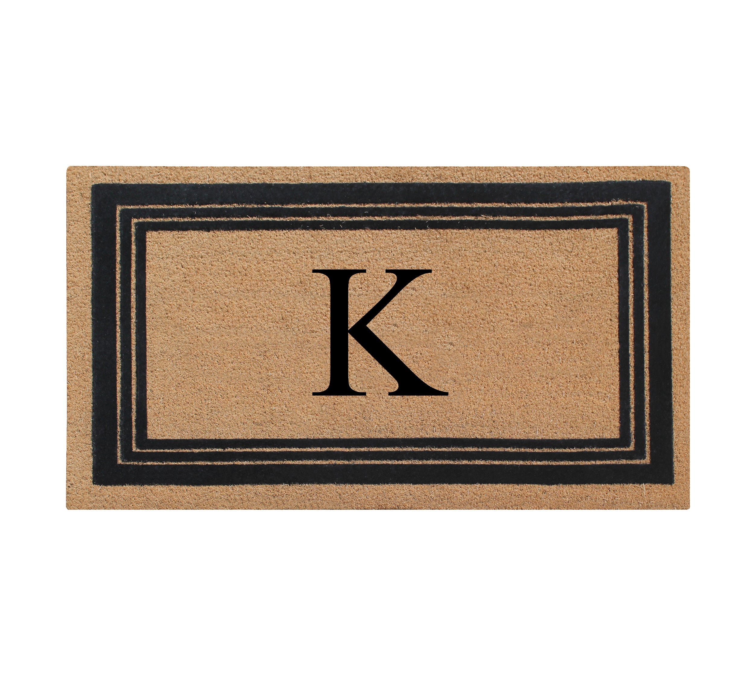 DeHond Classic Border Flocked Monogrammed Doormat 18"X30"