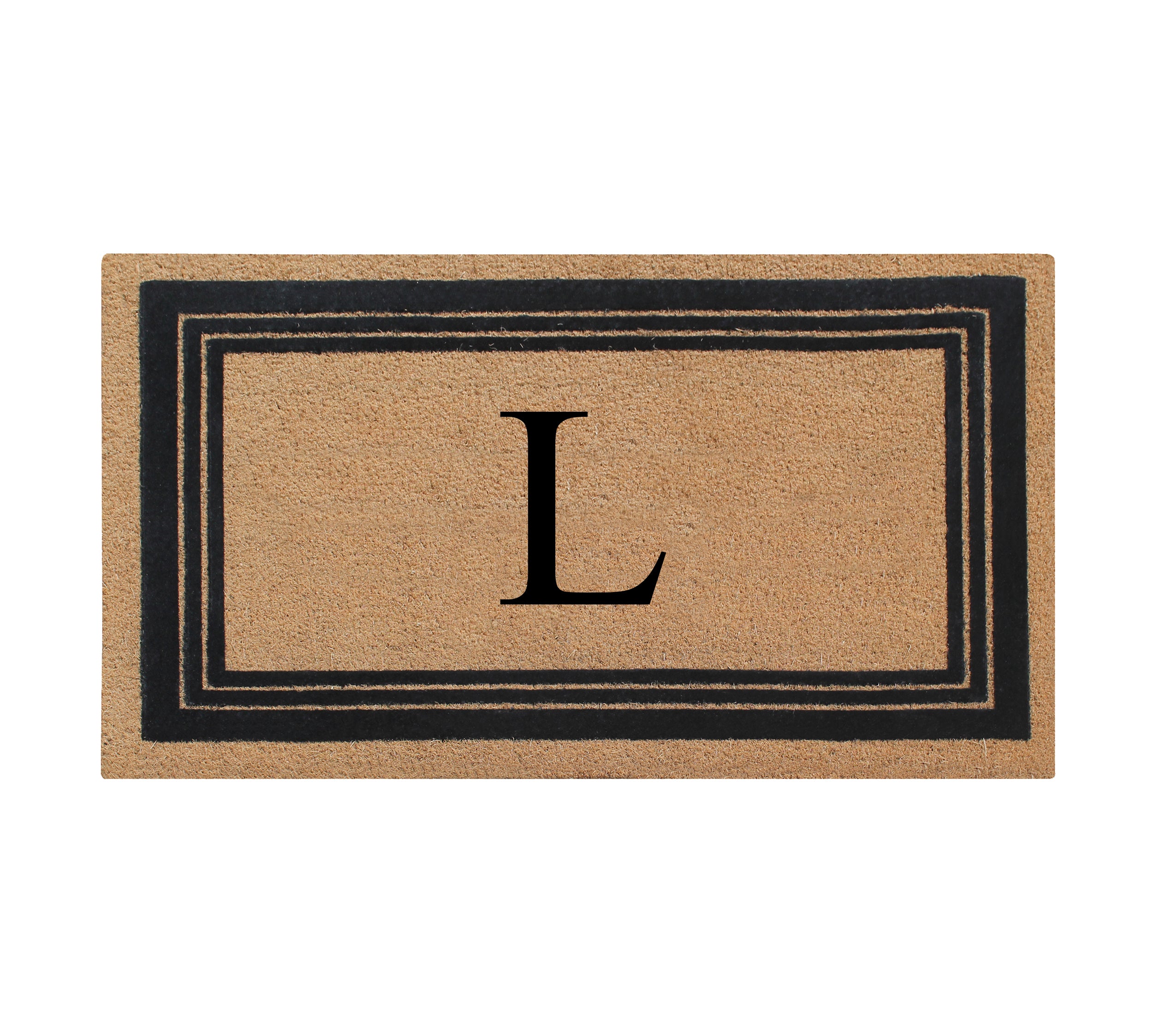 DeHond Classic Border Flocked Monogrammed Doormat 18"X30"