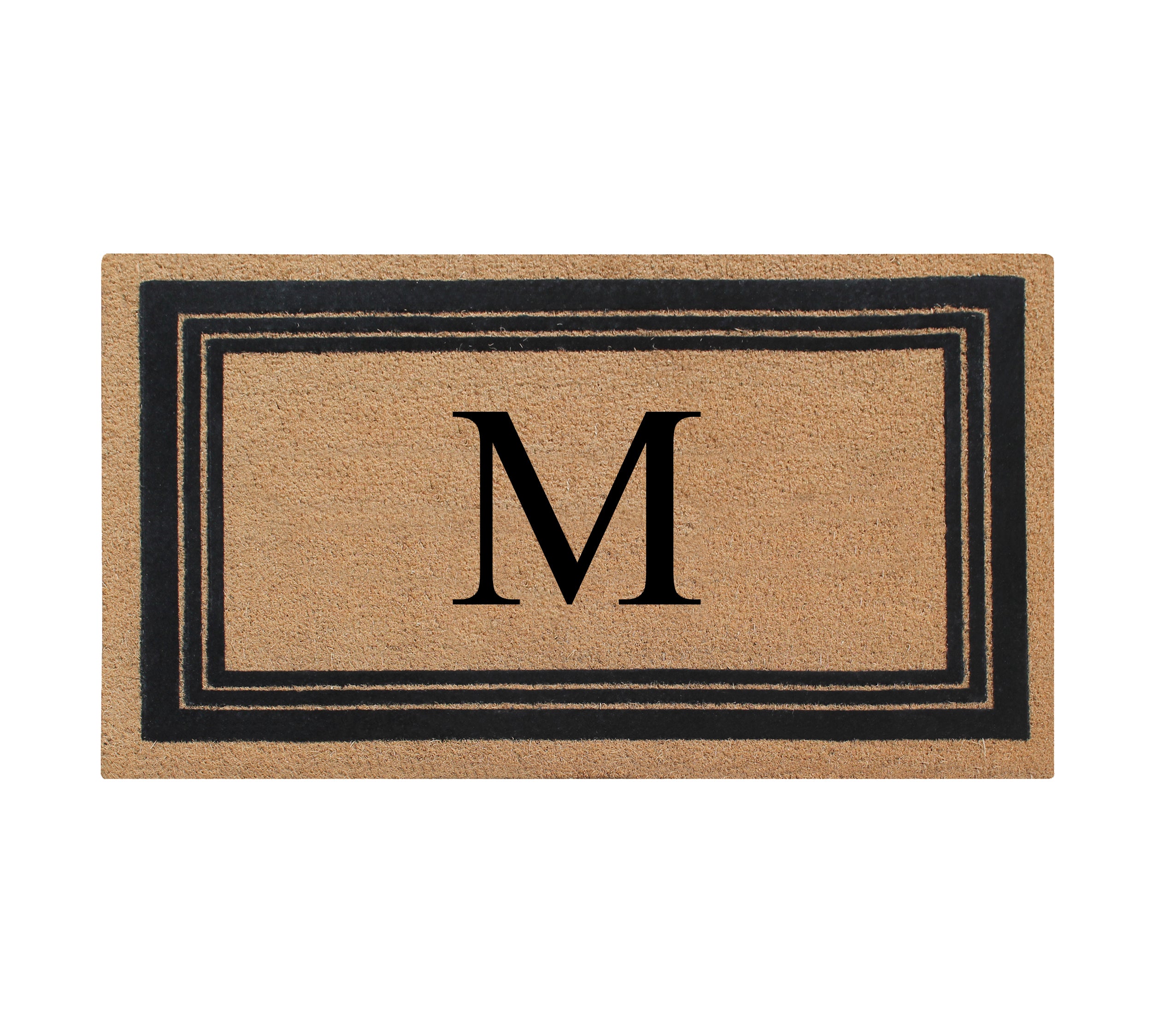 DeHond Classic Border Flocked Monogrammed Doormat 18"X30"